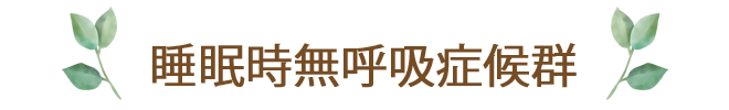 睡眠時無呼吸症候群